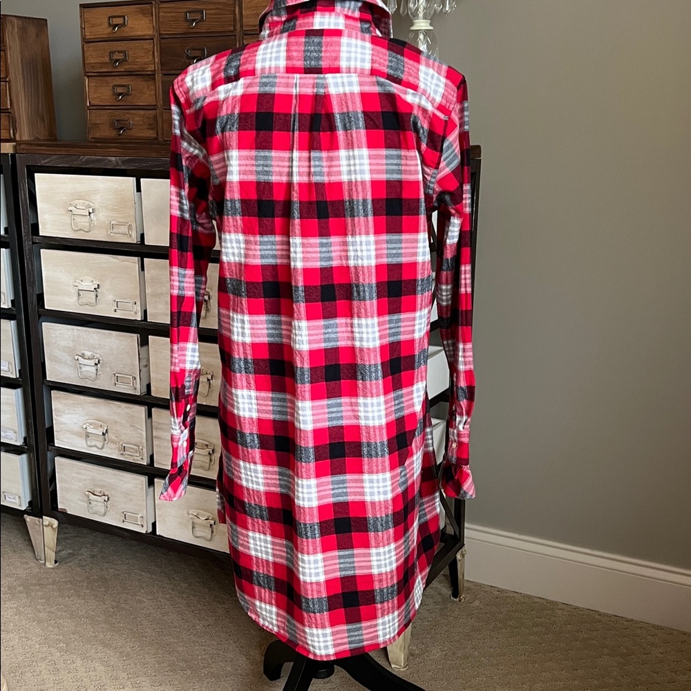Ralph Lauren Polo Red Black White Gray Plaid Ruffle Dress - Picture 5 of 10
